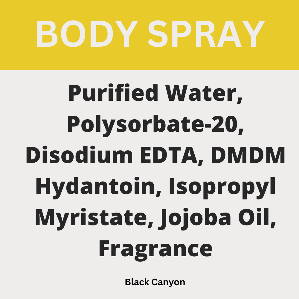 Black Canyon Banana Taffy Scented Body Spray