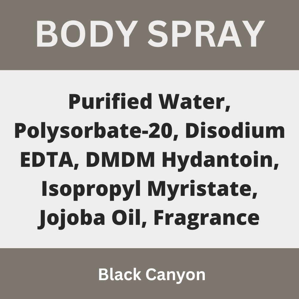 Black Canyon Black Licorice Scented Body Spray