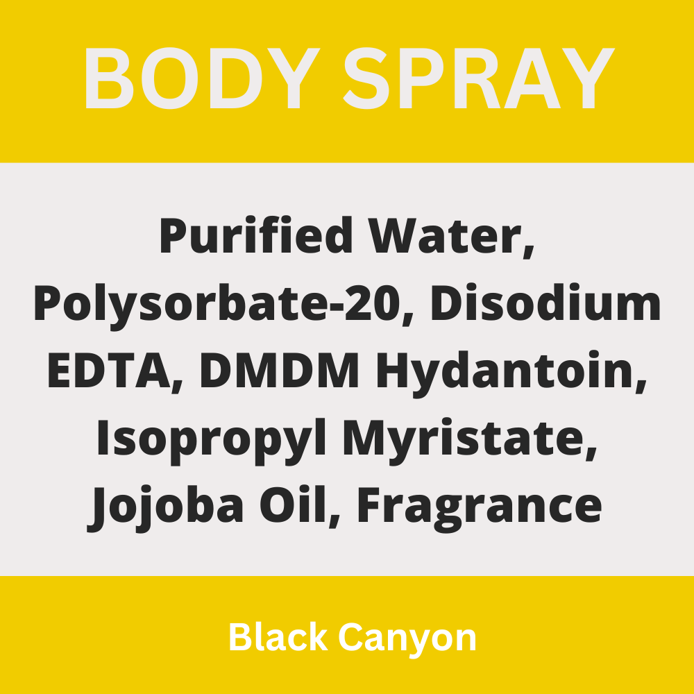 Black Canyon Citrus Basil Scented Body Spray