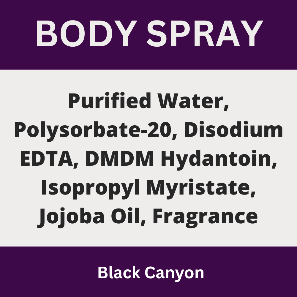 Black Canyon Grape Candy Scented Body Spray