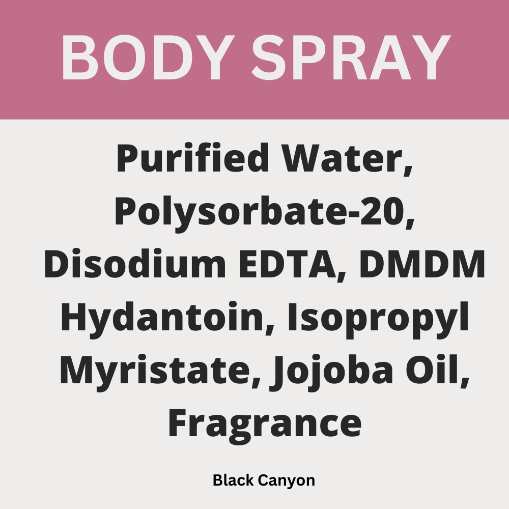 Black Canyon Plumeria Blossom Scented Body Spray