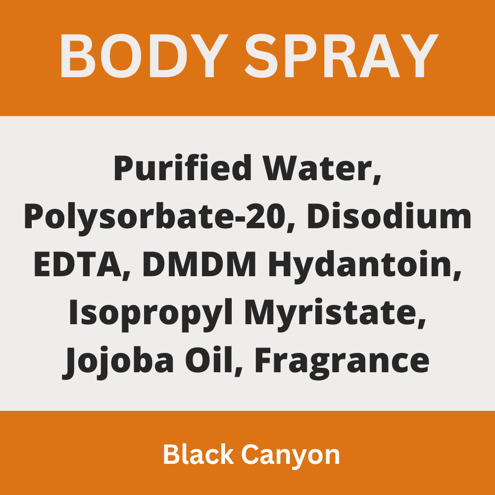 Black Canyon Pumpkin Spice Scented Body Spray