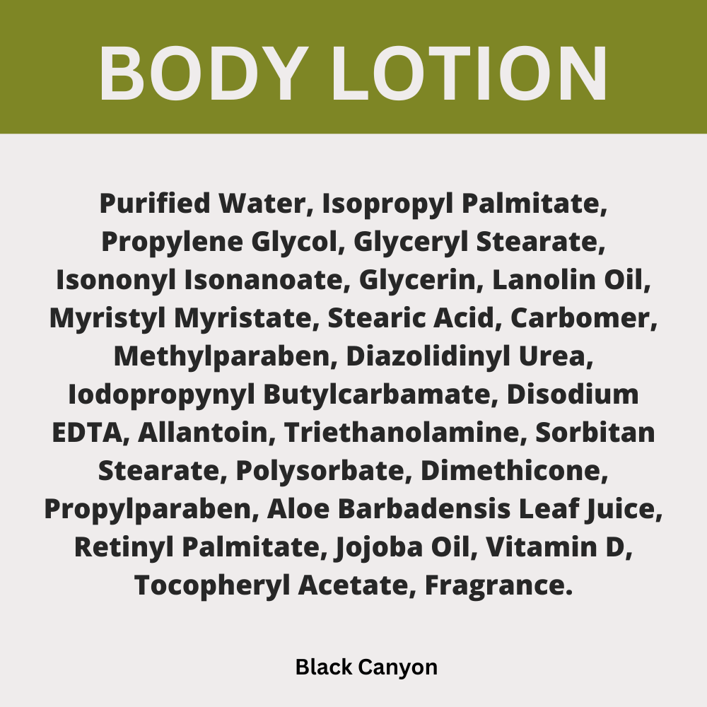 Black Canyon Green Tea & Lemongrass Scented Body Lotion