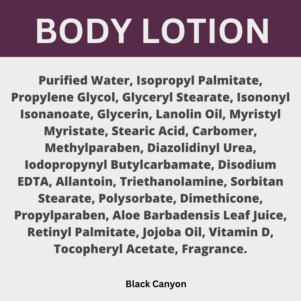 Black Canyon Moonlit Rose Scented Body Lotion