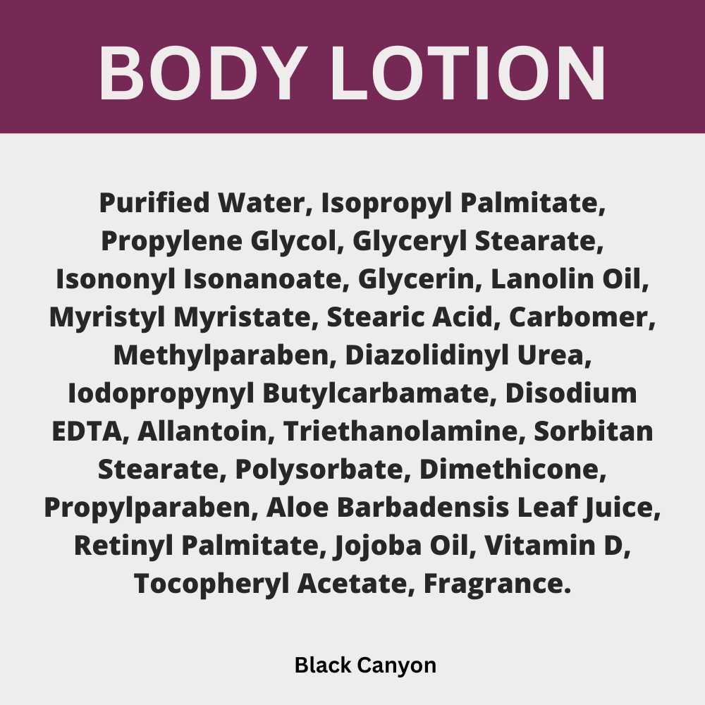 Black Canyon Sensual Orchid Scented Body Lotion