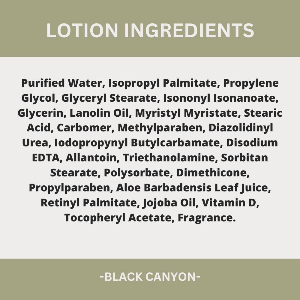 Black Canyon Sweetgrass Cedar & Sage Scented Body Lotion