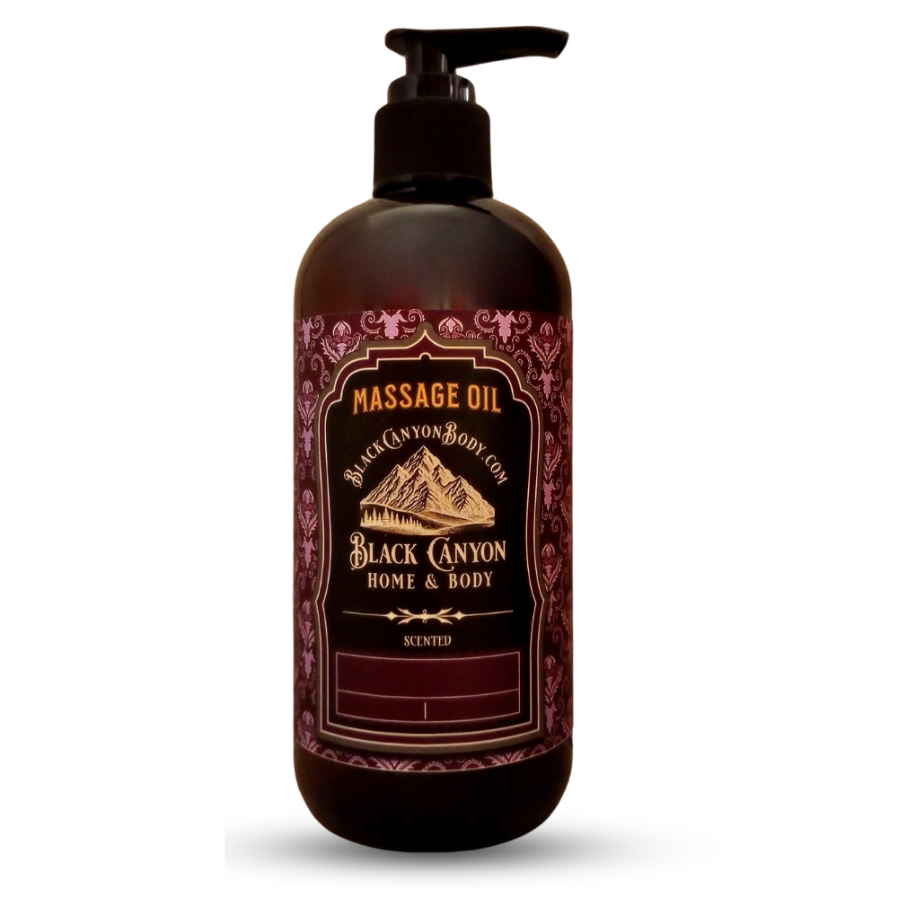 Black Canyon Myrrh Patchouli & Jasmine Scented Massage Oil with Jojoba Oil