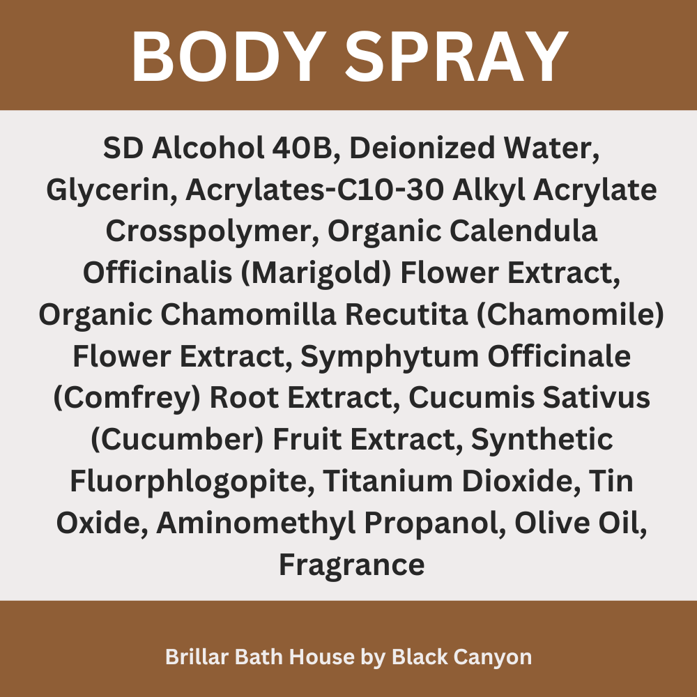 Brillar Bath House Banana Coconut Scented Shimmering Body Spray