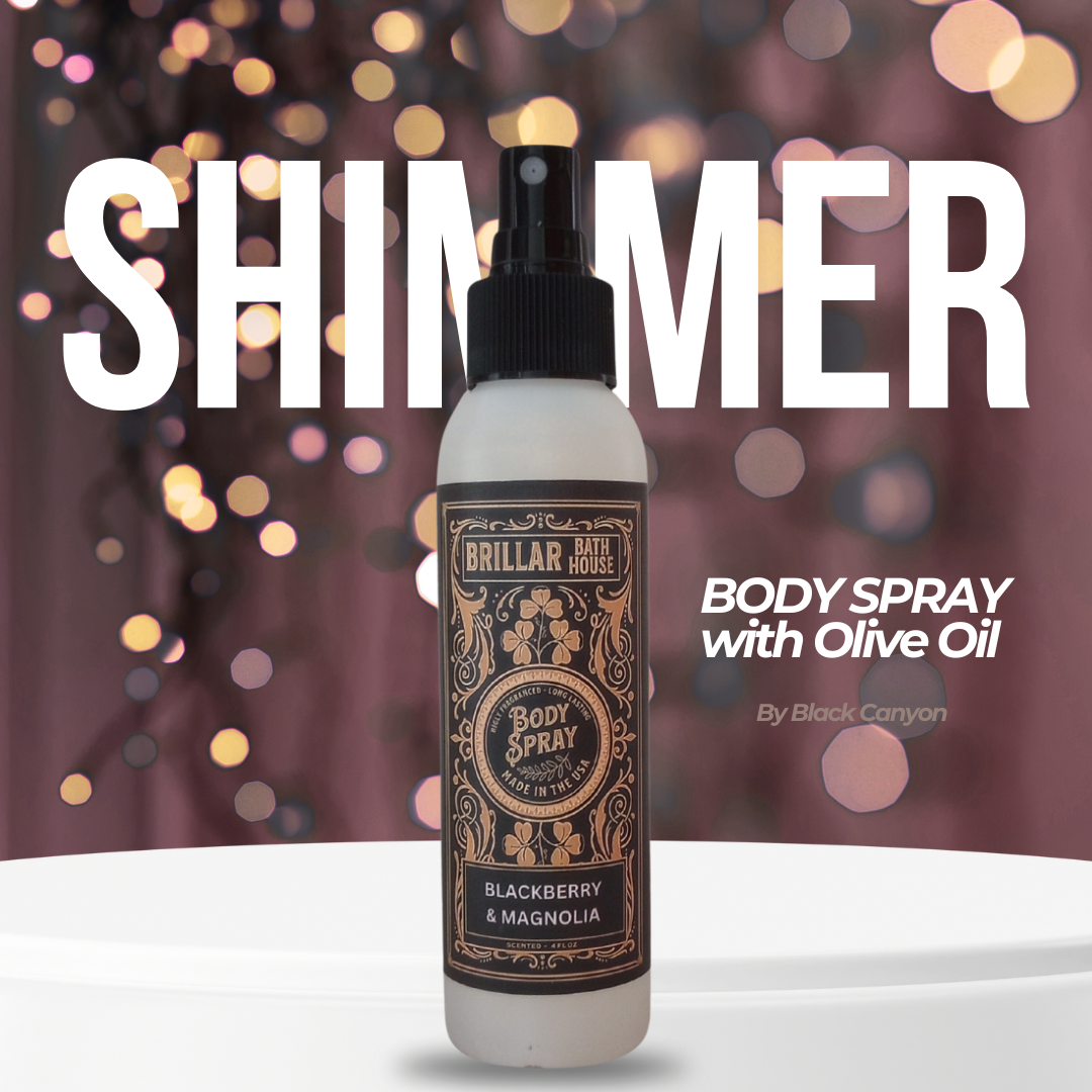 Brillar Bath House Blackberry & Magnolia Scented Shimmering Body Spray