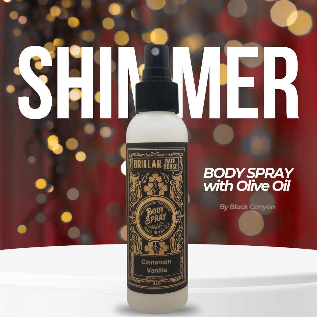 Brillar Bath House Cinnamon Vanilla Scented Shimmering Body Spray