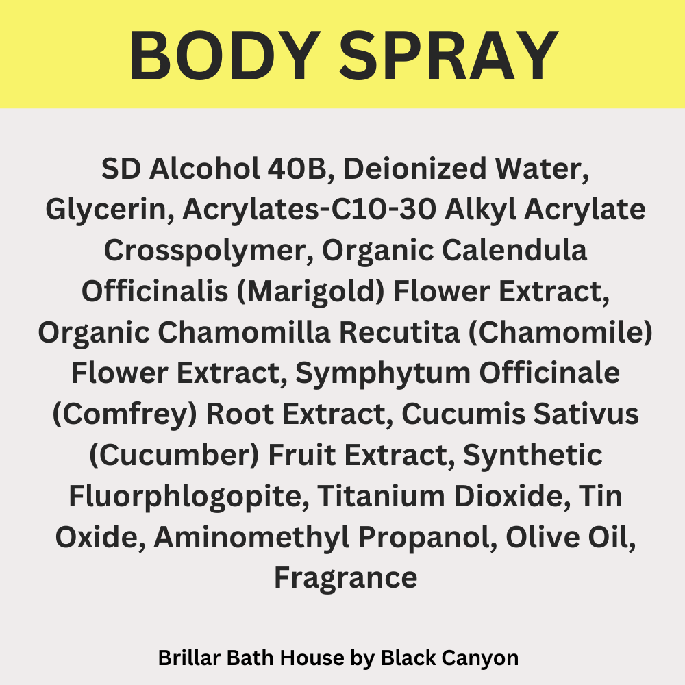 Brillar Bath House Daffodil Dream Scented Shimmering Body Spray