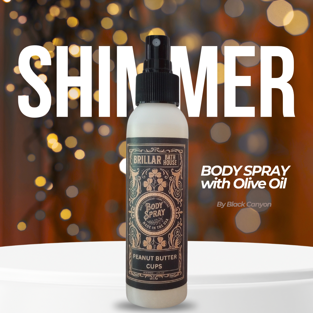 Brillar Bath House Peanut Butter Cups Scented Shimmering Body Spray