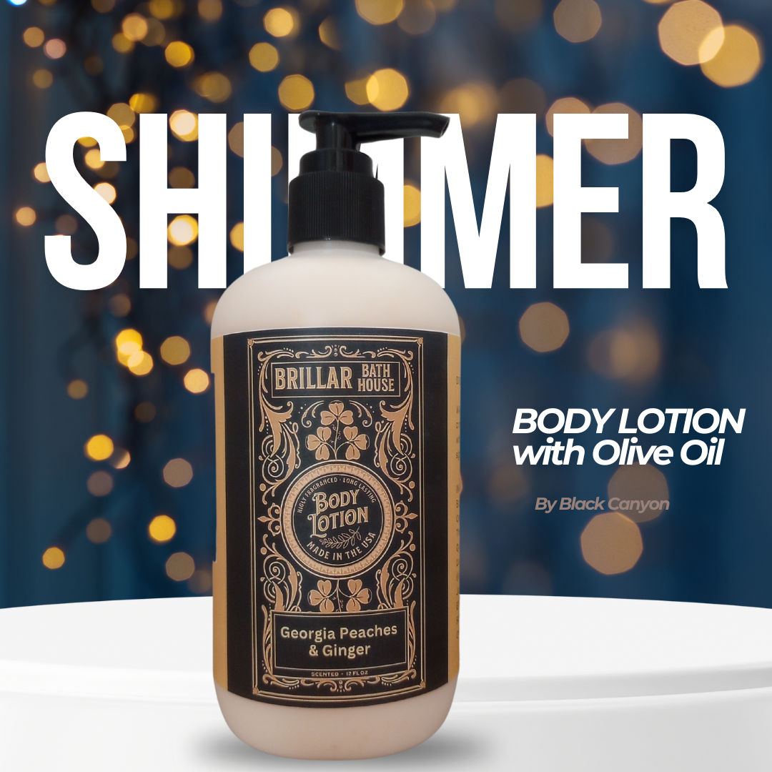Brillar Bath House Georgia Peaches & Ginger Scented Shimmering Body Lotion