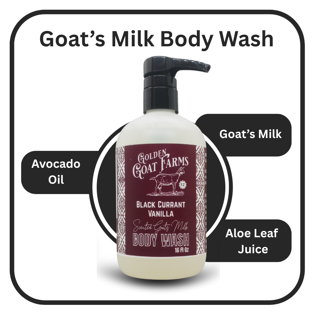 Golden Goat Farms Black Currant Vanilla Scented Goat Milk Body Wash