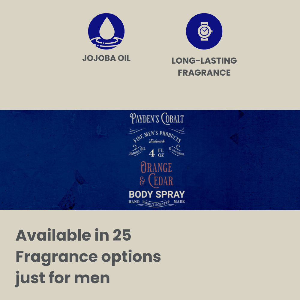 Payden's Cobalt Orange & Cedar For Men Scented Body Spray