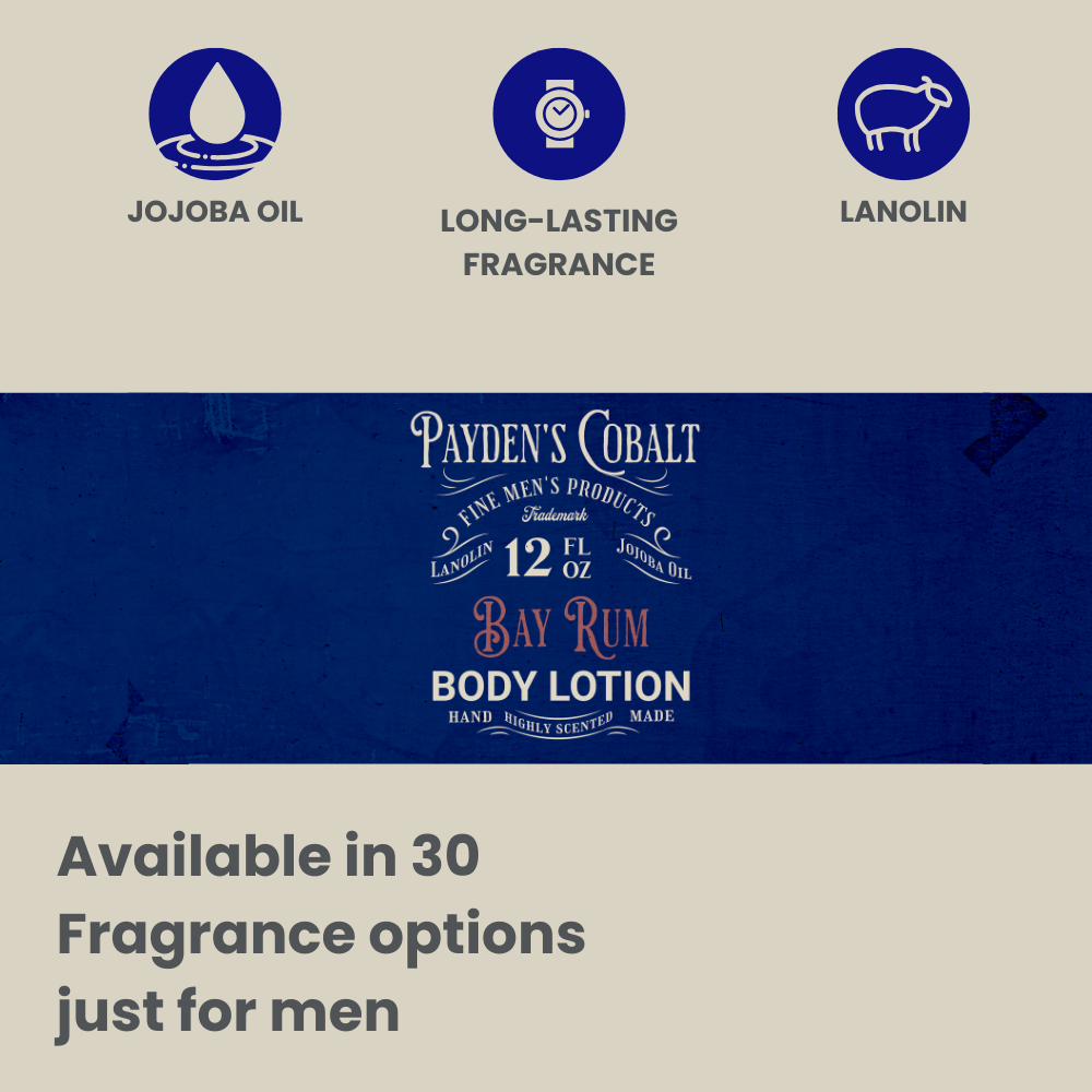 Payden's Cobalt Bay Rum For Men Scented Body Lotion