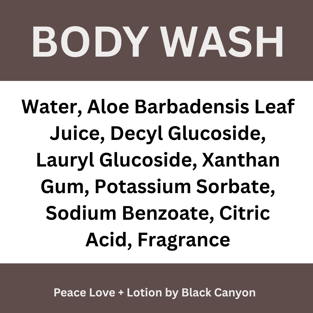 Peace Love + Lotion Frankincense & Golden Myrrh Scented Natural Body Wash