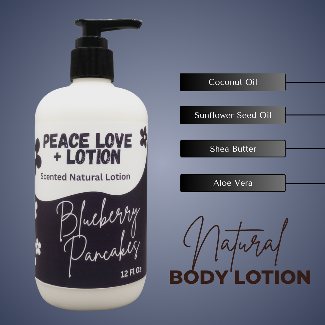 Peace Love + Lotion Blueberry Pancakes Scented Natural Body Lotion