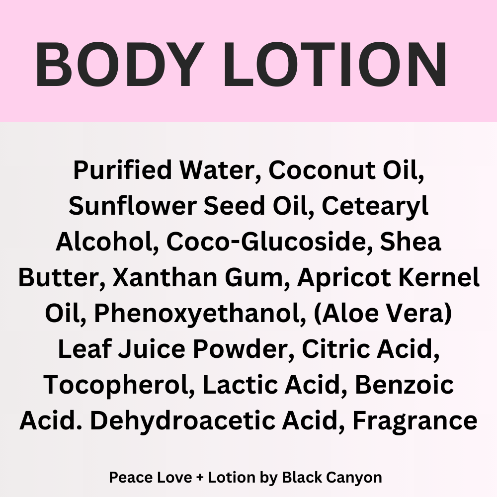 Peace Love + Lotion Hyacinth & Heather Scented Natural Body Lotion