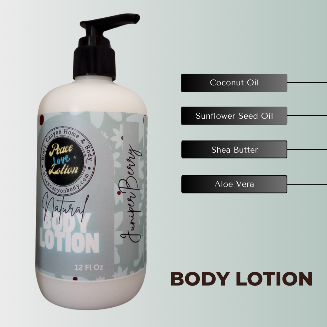Peace Love + Lotion Juniper Berry Scented Natural Body Lotion