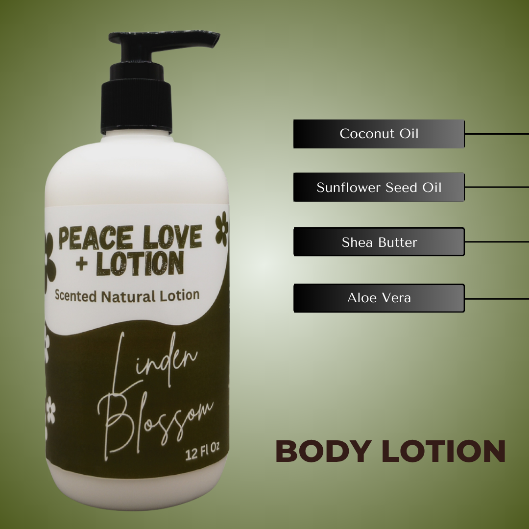 Peace Love + Lotion Linden Blossom Scented Natural Body Lotion