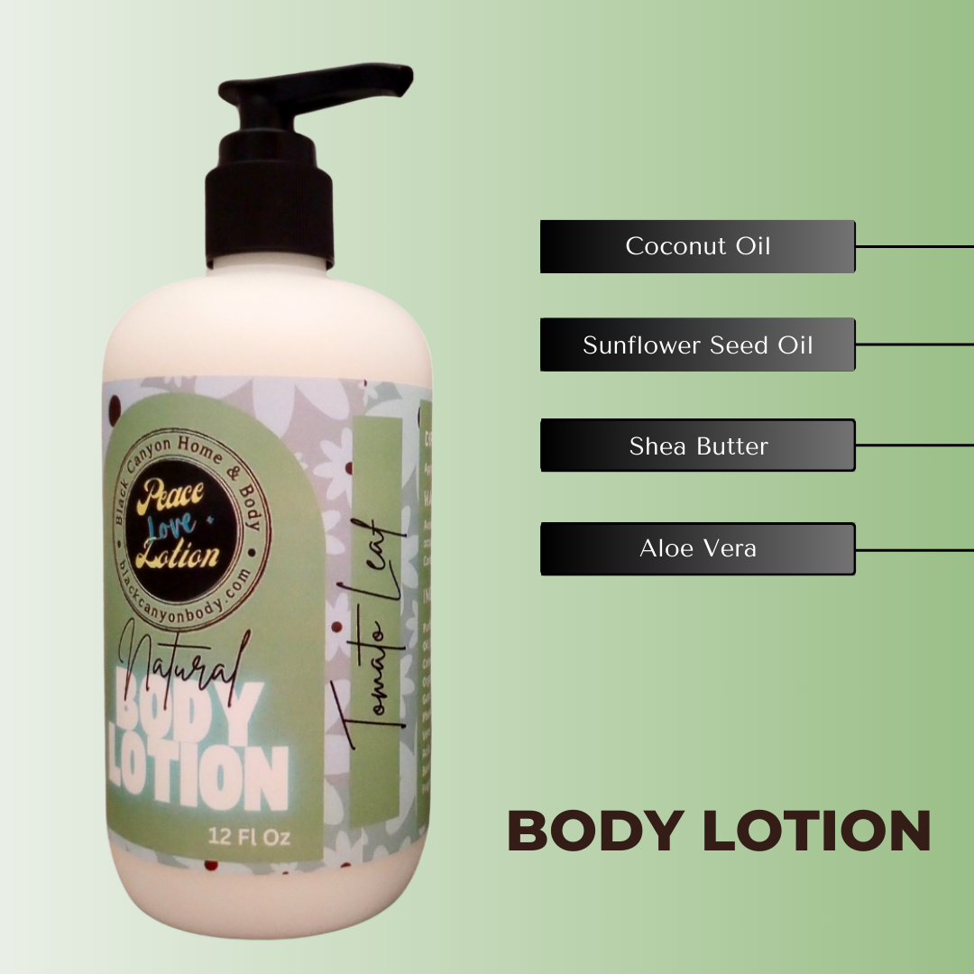 Peace Love + Lotion Tomato Leaf Scented Natural Body Lotion