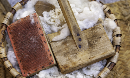 Wool being processed for Lanolin