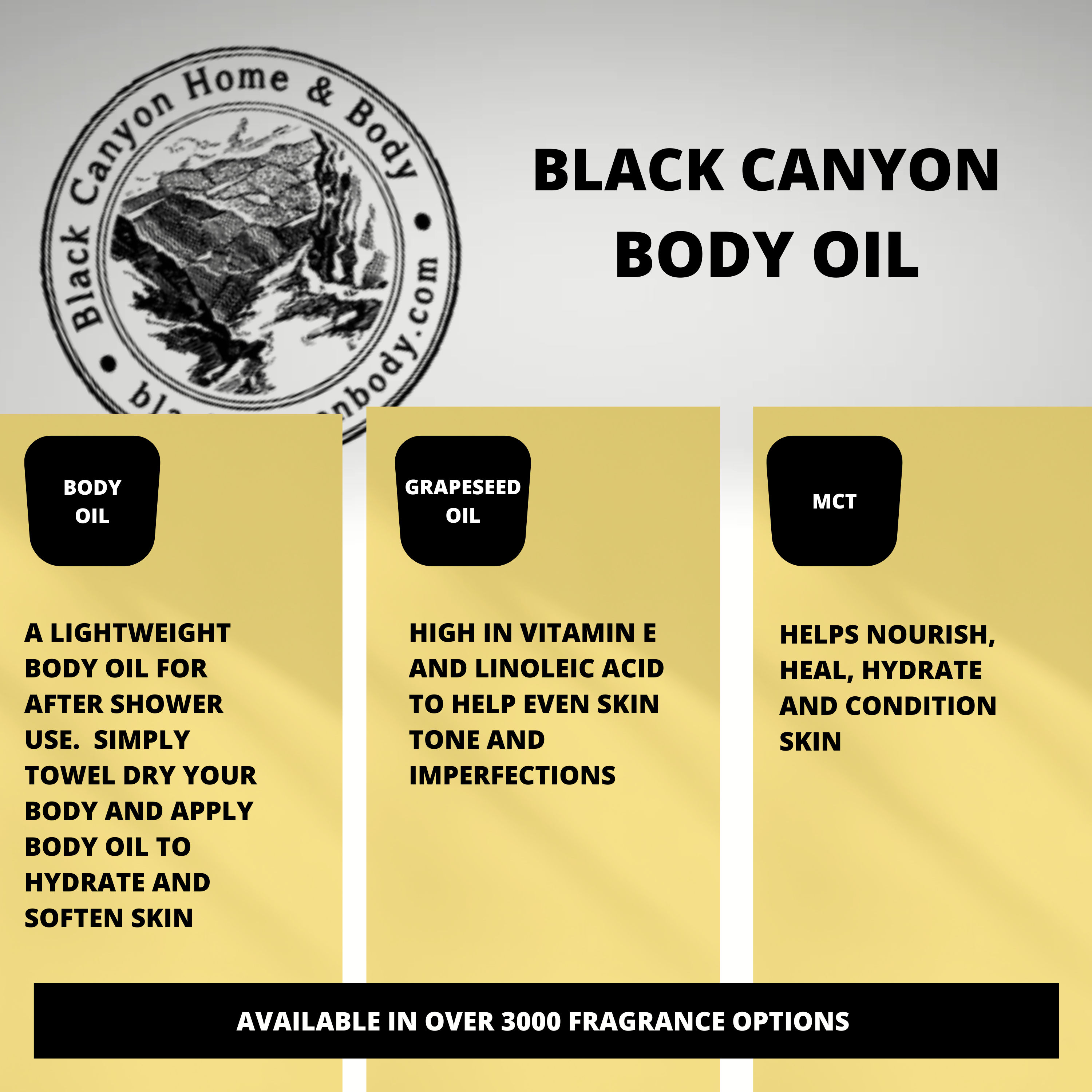 Black Canyon Honeydew Melon Scented Body Oil