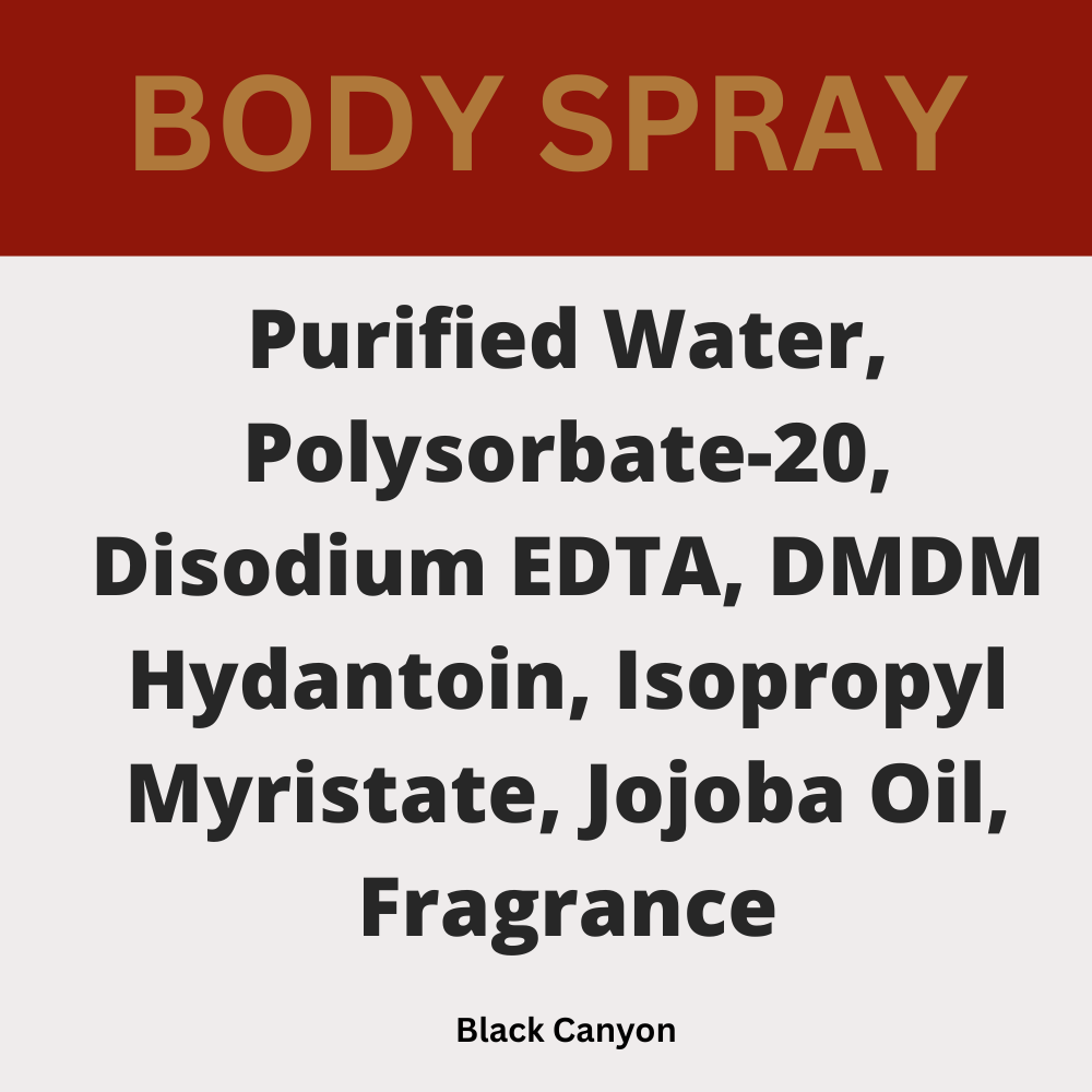 Black Canyon Brown Sugar & Fig Scented Body Spray