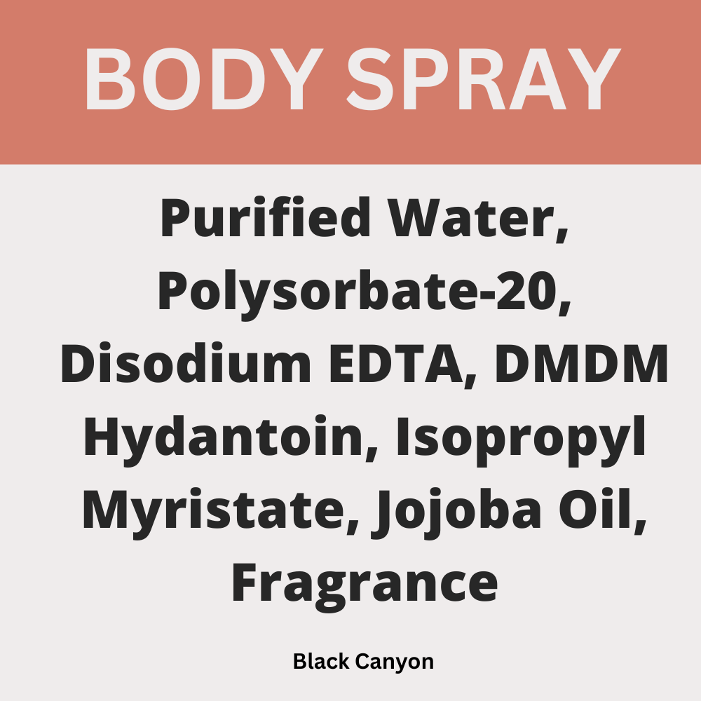 Black Canyon Butt Naked Scented Body Spray