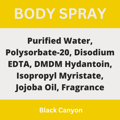 Black Canyon Citrus Basil Scented Body Spray