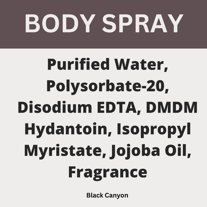 Black Canyon Sugary Sweet Patchouli Scented Body Spray