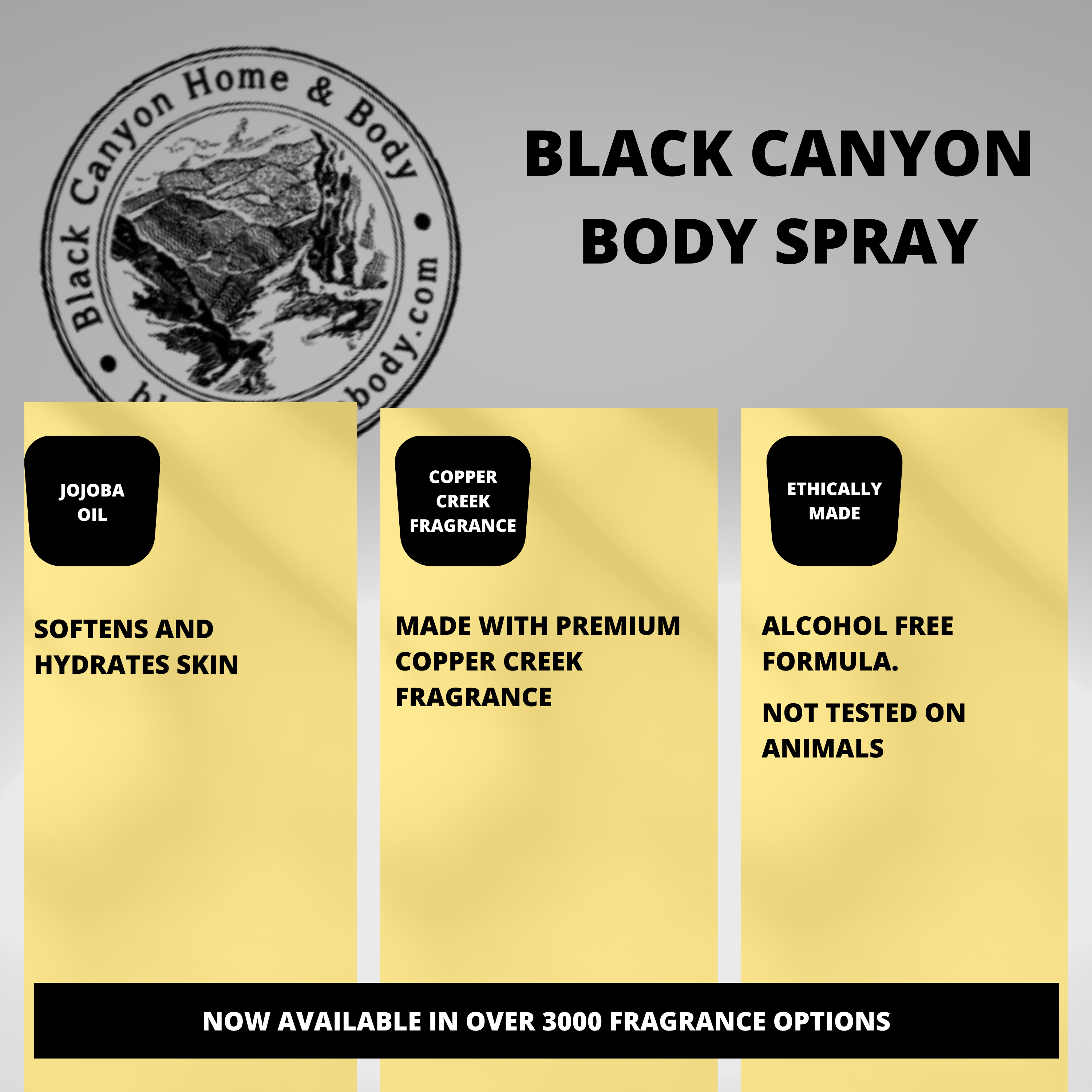 Black Canyon Black Currant & Cranberry Scented Body Spray