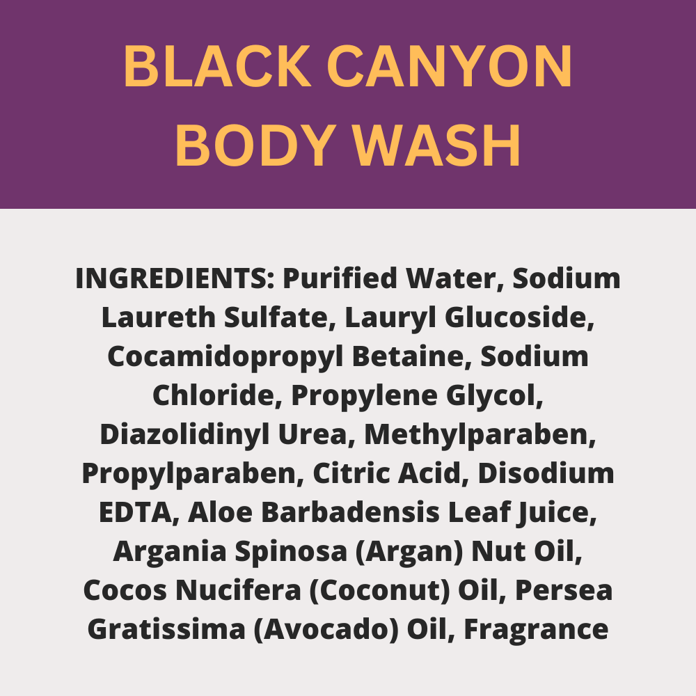 Black Canyon Vanilla Ginger & Brown Sugar Scented Body Wash