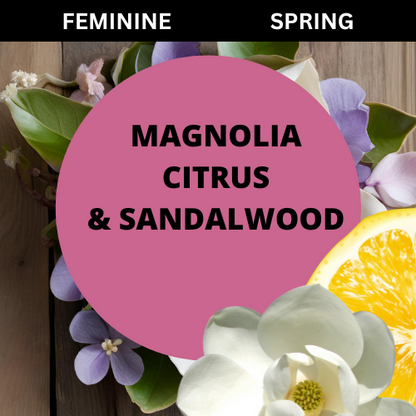 Peace Love + Lotion Magnolia Citrus & Sandalwood Scented Natural Massage Oil