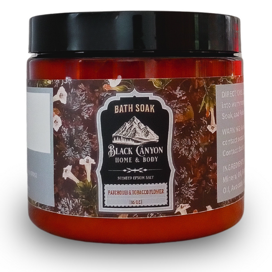 Black Canyon Patchouli & Tobacco Flower Scented Epsom Salt Bath Soak