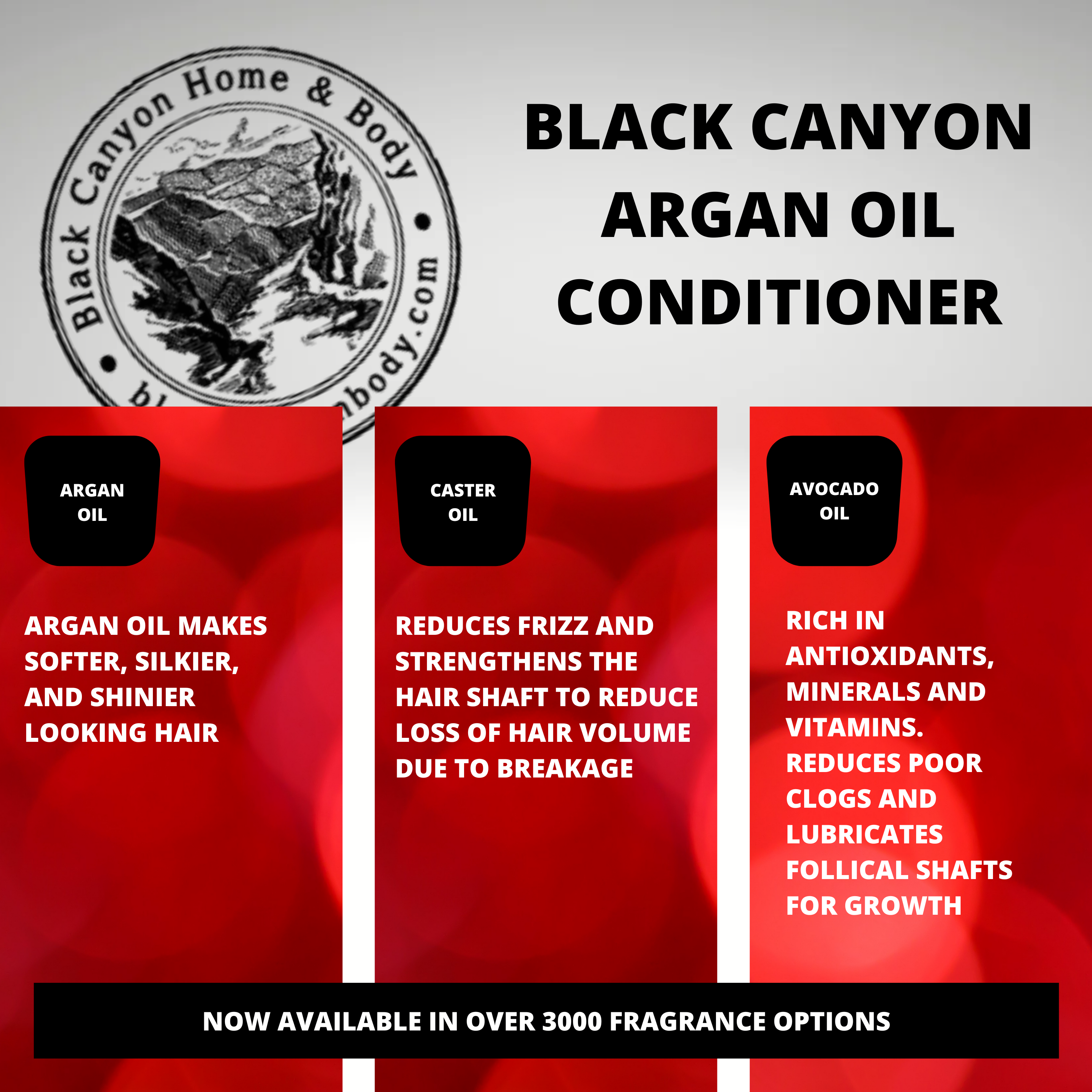 Black Canyon Spiced Vanilla Scented Conditioner with Argan Oil