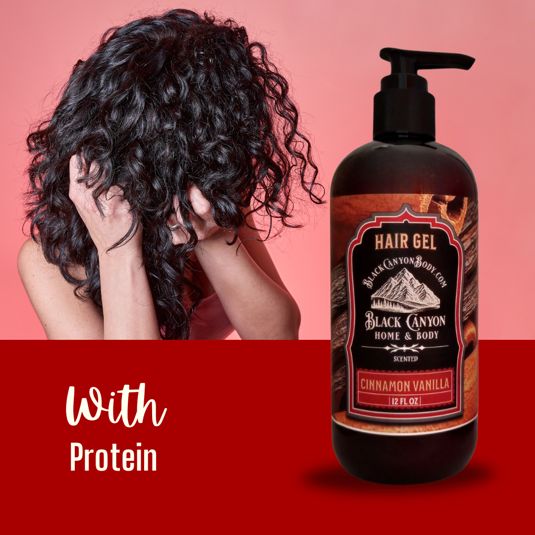 Cinnamon Vanilla Scented Protein Hair Gel