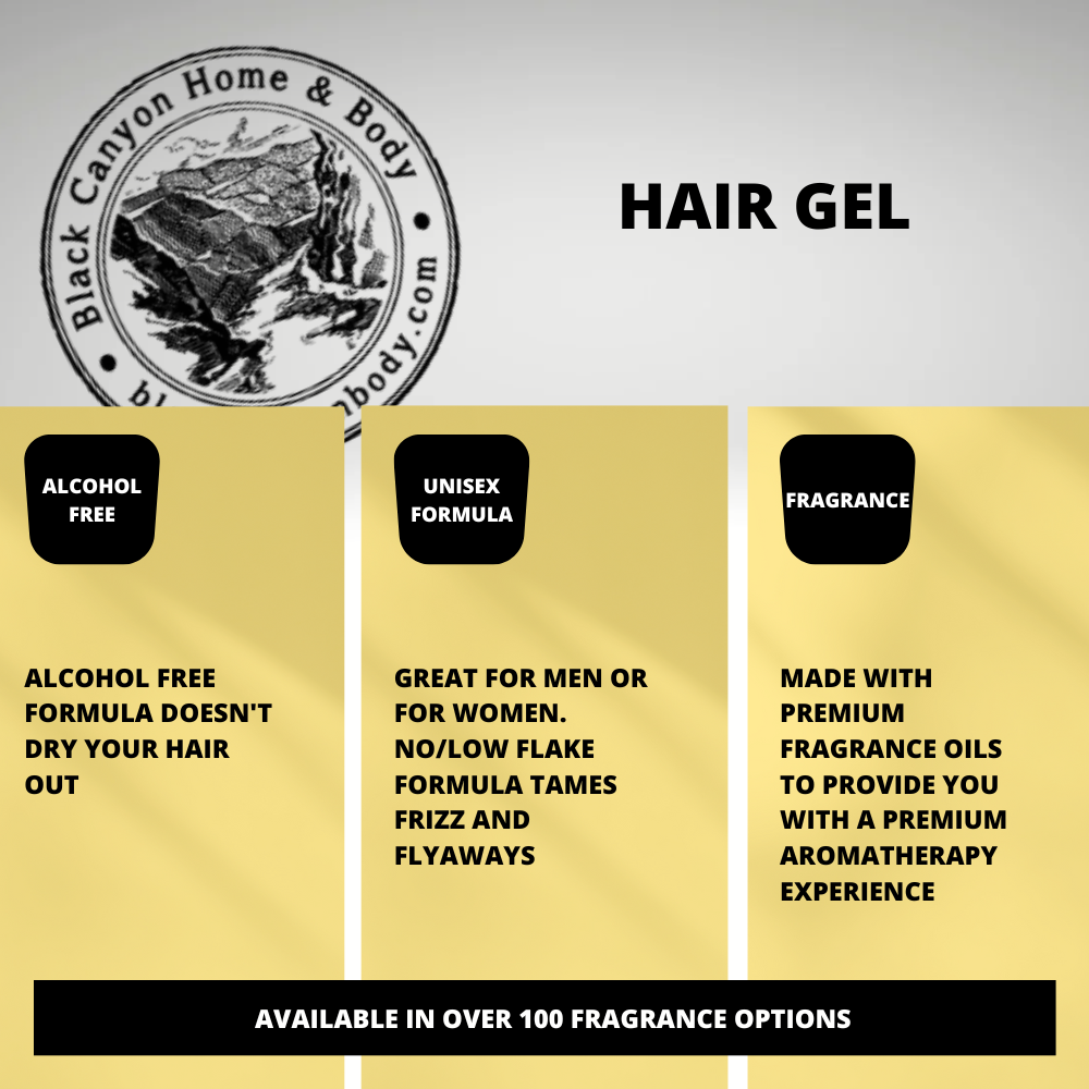 Black Canyon Frankincense & Golden Myrrh Scented Protein Enriched Alcohol Free Hair Gel