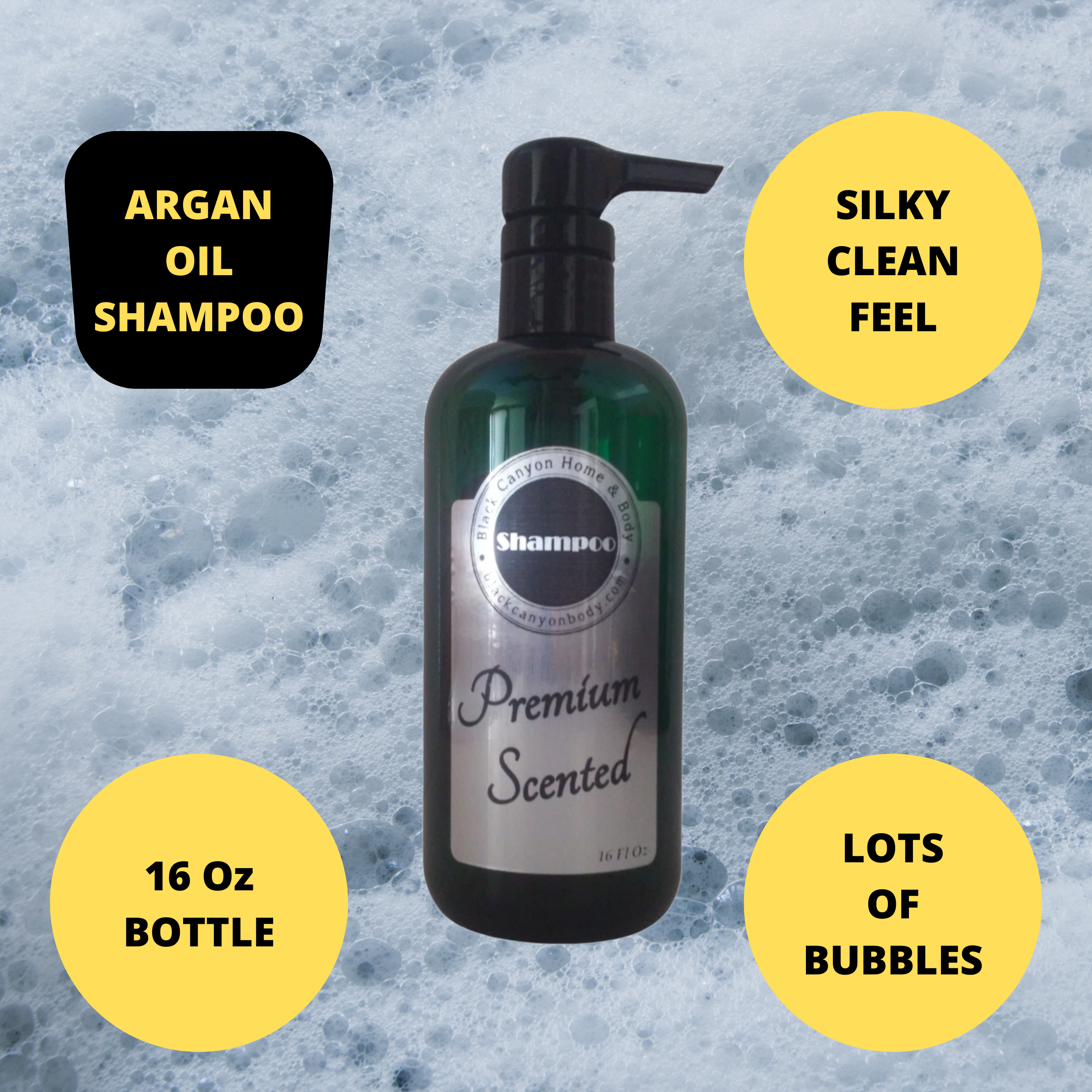 Black Canyon Sour Lemon & Vanilla Scented Shampoo with Argan Oil