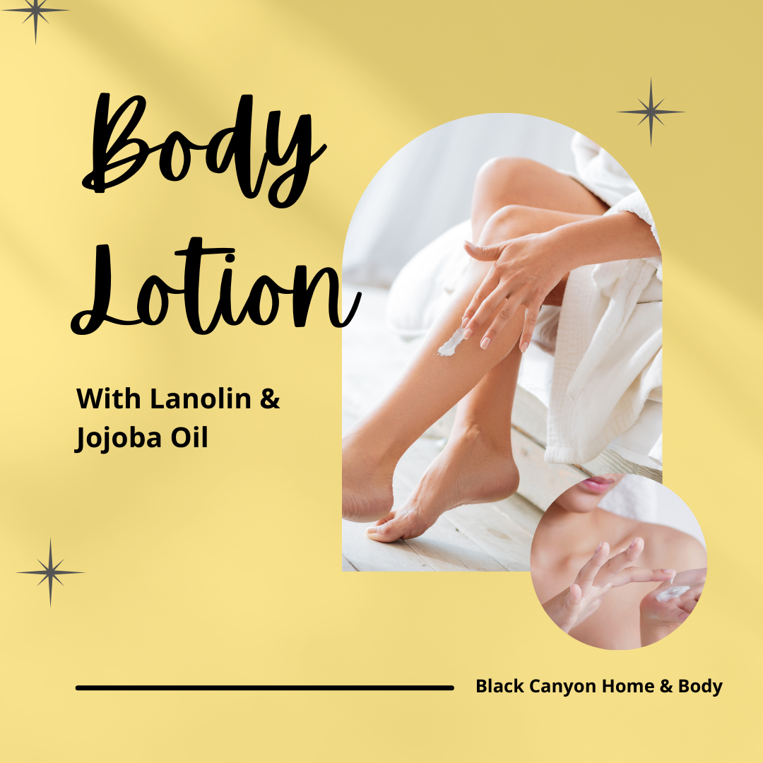 Black Canyon Bergamot Vanilla Scented Luxury Body Lotion with Lanolin and Jojoba Oil