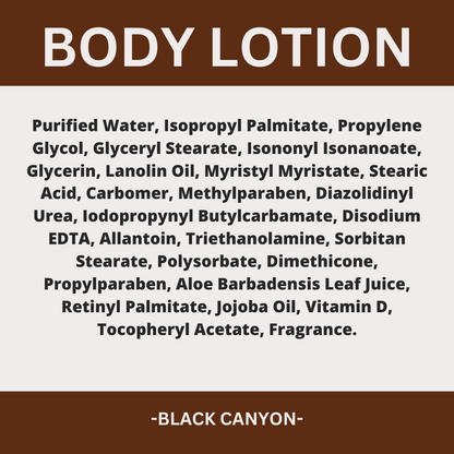 Black Canyon Amber Vanilla Scented Body Lotion