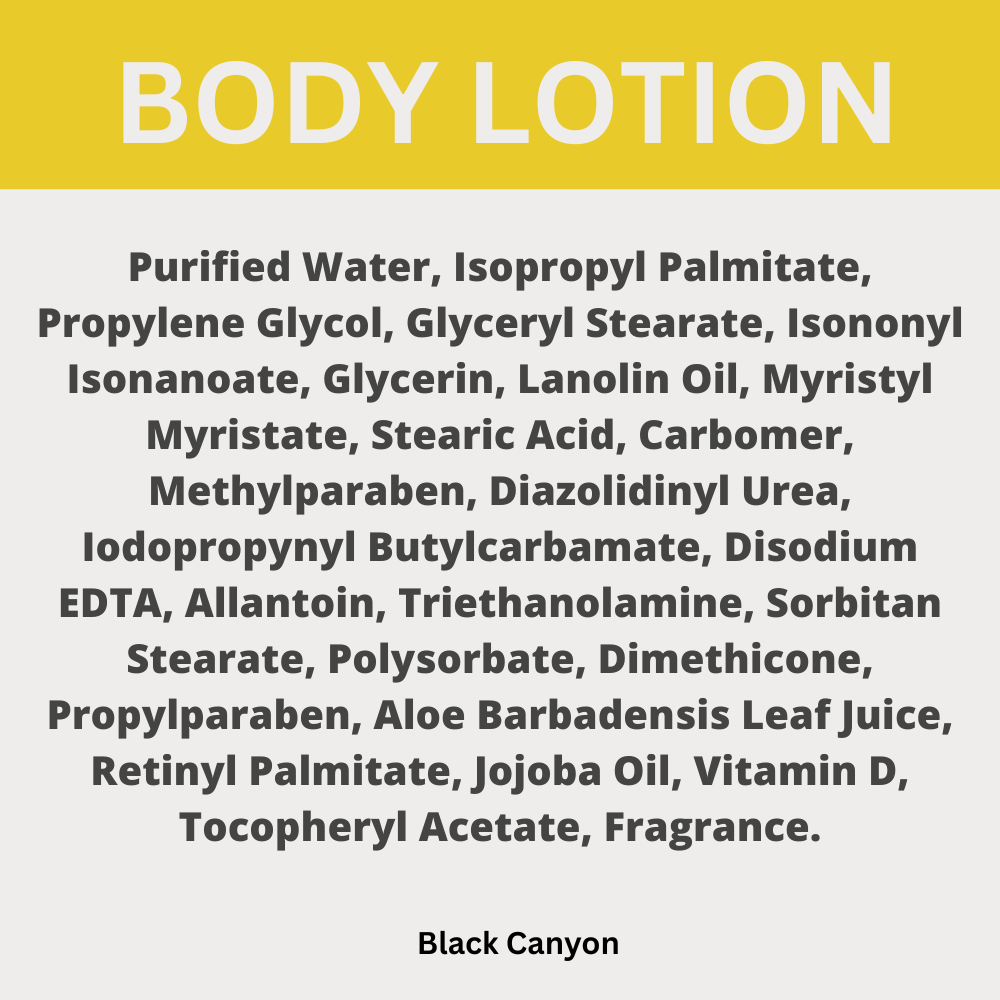 Black Canyon Banana Taffy Scented Body Lotion