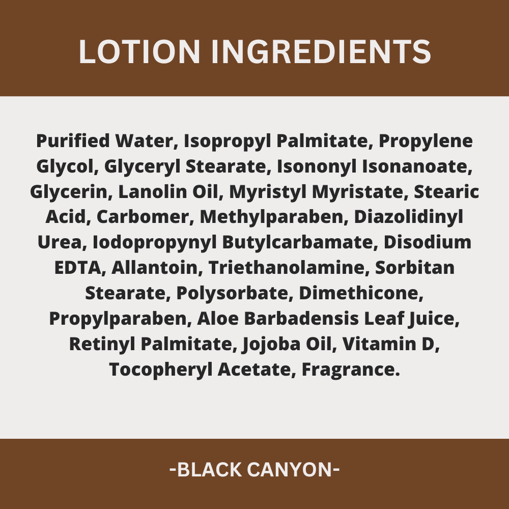 Black Canyon Clove & Nutmeg Scented Body Lotion