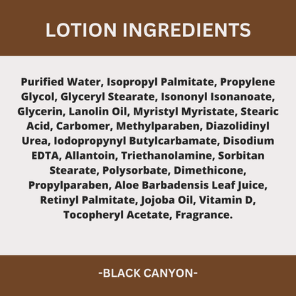 Black Canyon Clove & Nutmeg Scented Body Lotion
