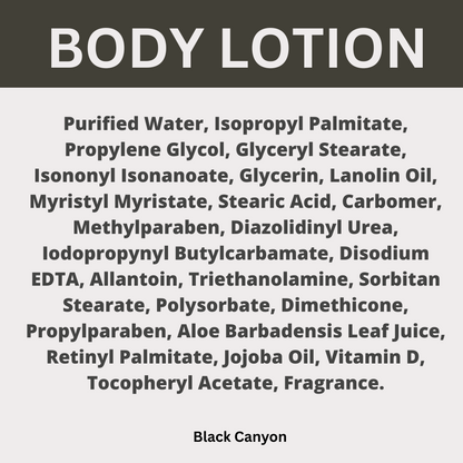 Black Canyon Tobacco Vanilla Scented Body Lotion