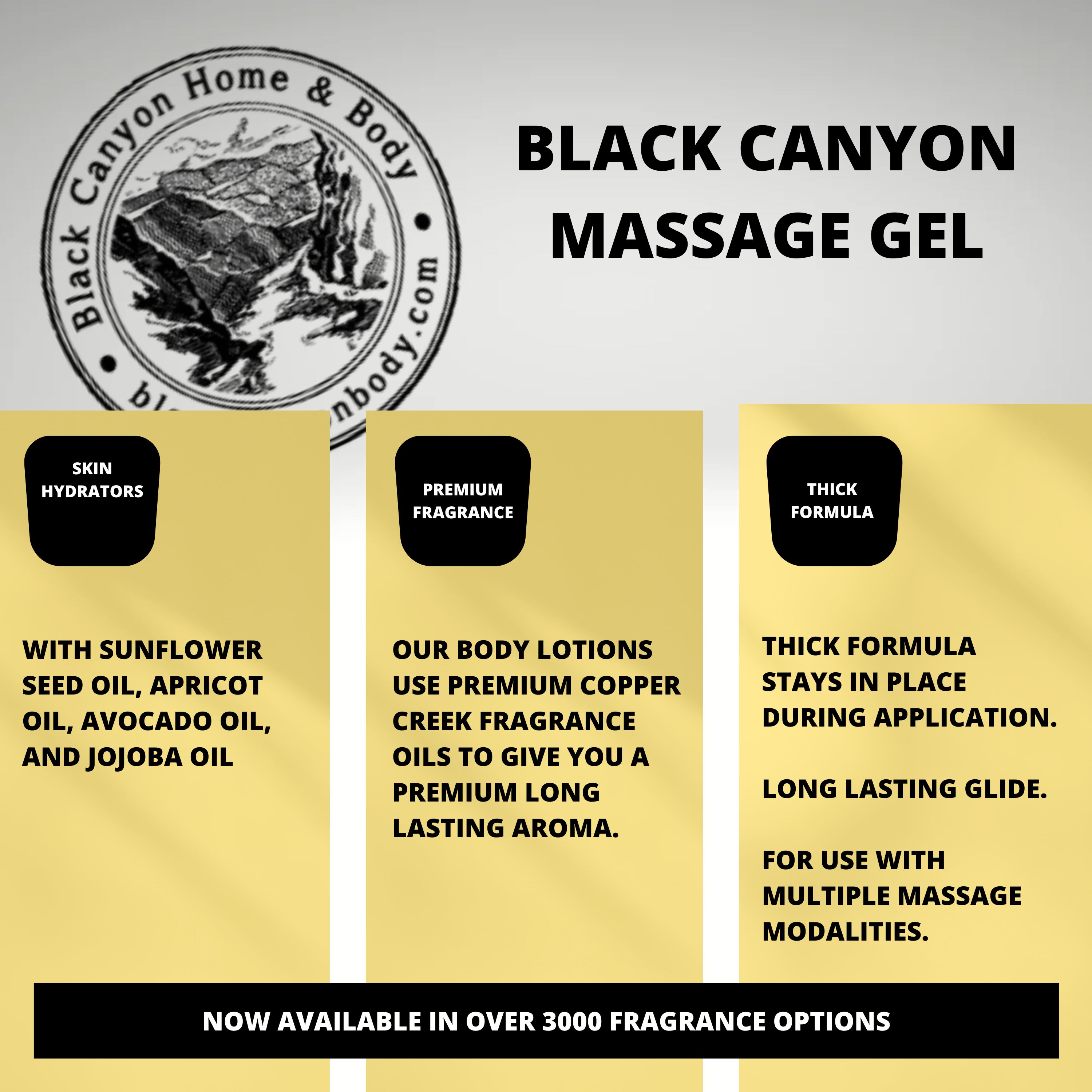 Black Canyon Island Banana Scented Massage Gel