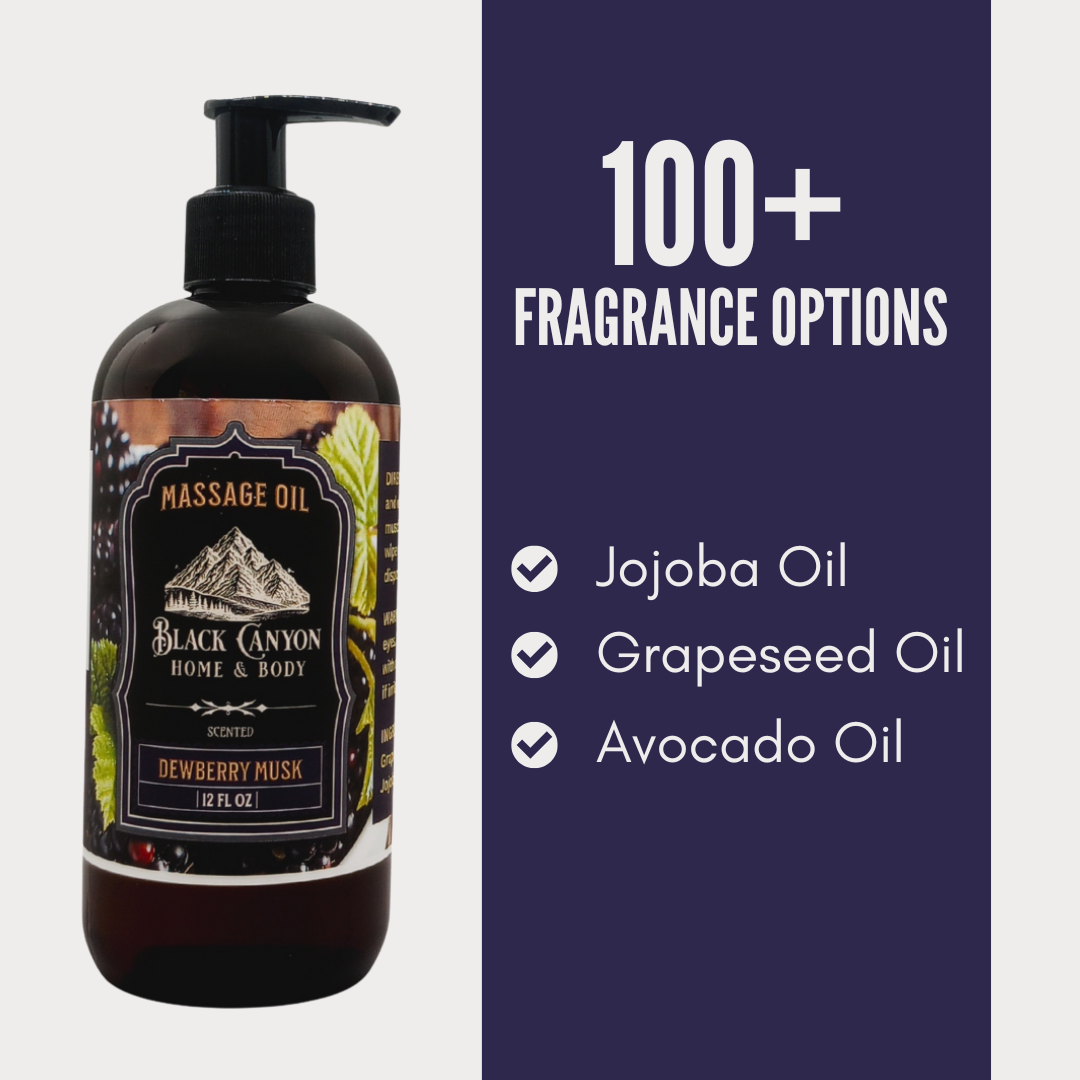 Black Canyon Dewberry Musk Scented Massage Oil