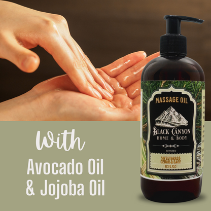 Black Canyon Sweetgrass Cedar & Sage Scented Massage Oil