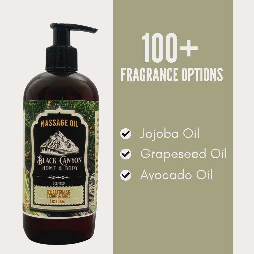 Black Canyon Sweetgrass Cedar & Sage Scented Massage Oil